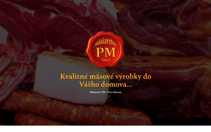 Náhľad webu Mäsiarstvo PM z Turčianskych Teplíc